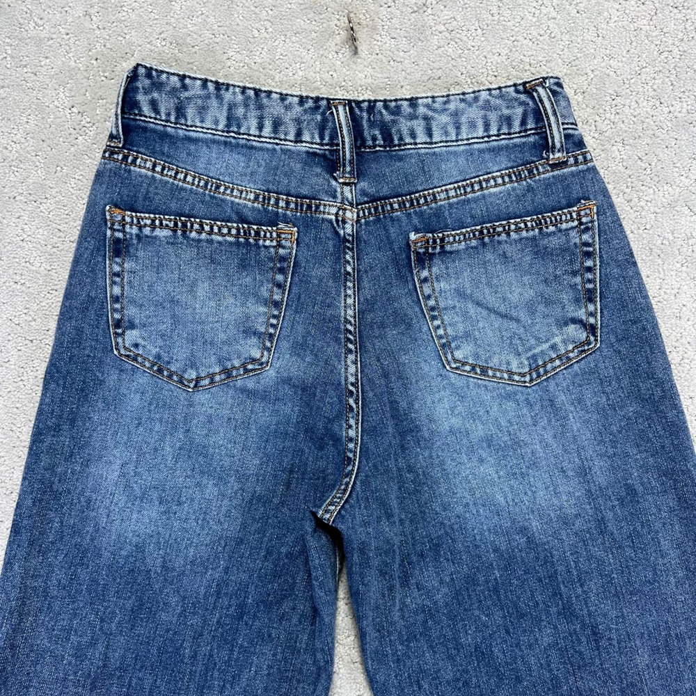 OAT New York Jeans Womens 4/27 Cloud Luxe High Rise Wide Leg Blue Medium Wash - Picture 6 of 12